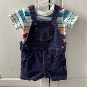 Carters Baby boy overalls with shirt, 6 months